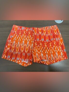 Women’s Calvin Klein Jeans Orange Patterned Cotton Shorts size 8